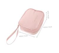 WEKADRIN High End PU Sanitary Napkin Storage Pouch Large Capacity Zippered Bag for Women Travel Organizer in Pink Lightweight Design for Pads Nursing Pads Diapers Jewelry and Small