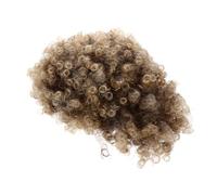 WEKADRIN High Puff Afro Curly Ponytail Wig with Bangs, Synthetic Short Wavy Hairpiece for Women, Party and Cosplay Hair Extension Tail (color 4-613