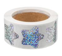 WEKADRIN Holographic Star Stickers Roll Waterproof PVC Star Seal Labels for Reward Charts School and Present Stickers
