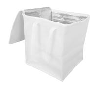 WEKADRIN Insulated Food Bag 350x350x400mm High Capacity Thermal Takeout Cooler White Hot Cold Bag for Pizza Cakes BBQ Seafood Bento Outdoor Picnic