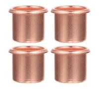 WEKADRIN Iron Candle Cups 4Pcs Metal Tea Light Holders Rolled-Edge Design for Anti-Drip Wax Protection and Home Table Decoration
