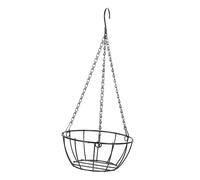 WEKADRIN Iron Hanging Planter Basket Outdoor Flowerpot Holder for Balcony with Sturdy Black Frame Hanging Plant Rack for Ferns Succulents and Trailing Plants Display