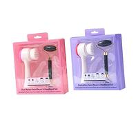 WEKADRIN Jade Roller Facial Brush 2Pcs Set Double-Sided Face Massager Skin Care Supply for Thorough Facial Cleansing and Relaxing Massage at Home Or Spa Random Color