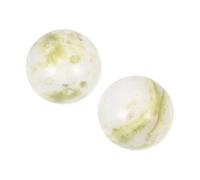 WEKADRIN Jade Stone Massage Balls for Hand Exercise and Acupoint Therapy Chinese Baoding Fitness Balls for Elderly Joint Improvement Circulation Sleep Memory Enhancement Home Decoration