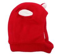 WEKADRIN Large Dog Knitted Hat with Bunny Ears Windproof Warm Winter Beanie for Breeds Like Golden Retrievers Soft Elastic Pet Headgear for Outdoor Protection and Festive Dress Up