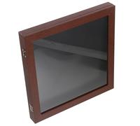 WEKADRIN Large Walnut Wood Shadow Box Frame with Shatter-resistant Glass Xin Jersey Display Holder for Football Basketball Sports Shirt Display Tabletop and Wall Mount Case
