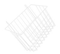 WEKADRIN Large White Cast Iron Rabbit Hay Feeder for Cages Hollow Basket Holder for Guinea Pig Bunny Small Animals Stable Metal Tray with Smooth Edges for Safe Feeding