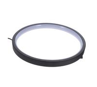 WEKADRIN LED Light Ring Backflow Incense Holder with Color USB LED Light Zen Meditation Waterfall Fountain for Living Office Tea Table Black Decorative Ornament