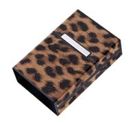 WEKADRIN Leopard Print Cigarette Case Protector Storage Box for Men and Women Portable Cigarette Capacity Compression Resistant Washable Soft Cover for Standard Packs