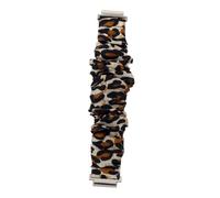 WEKADRIN Leopard Print Elastic Scrunchie Watchband Compatible with Samsung Watch Active Lightweight Comfortable Wrist Bracelet for Stylish Everyday Wear