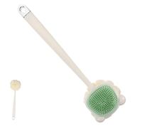 WEKADRIN Long Handle Back Shower Brush for Exfoliating Skin Double-Sided Soft Bristle Bath Scrubber for Deep Body Cleaning Ergonomic Grip for Easy Use Reach Areas and Comfortable