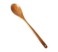WEKADRIN Long Handle Wooden Cooking Spoon Bamboo Mixing Spoon Japanese Aesthetic Design Nonstick Heat Insulation Kitchen Cooking Tool for Everyday Use