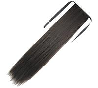 WEKADRIN Long Straight Ponytail Wig for Women Synthetic Hair Extension Adjustable Strap Sleek and Stylish 24 Inch Hair Piece for Everyday Use