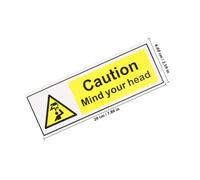 WEKADRIN Low Ceiling Watch Your Head Sign Self-adhesive Warning Sticker Safety Label for Caution and Overhead Head Protection