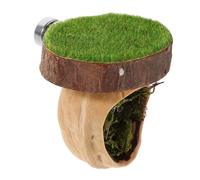 WEKADRIN Magnetic Walnut Wood Jumping Spider Habitat with Sunbathing Platform Climbing Shelter and Natural Fence for Small Pets Including Geckos and Insects Secure Enclosure Hideout