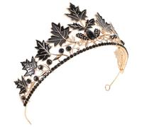 WEKADRIN Maple Leaf Crown Headband for Women, Spike Tiara Hair Accessory, Birthday Party Queen Headpiece, Festival Hair Decor for Costume and Special Occasions
