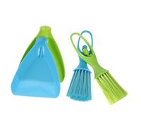 WEKADRIN Mini Brooms Dustpans Set, 4pcs Pet Cleaning Tool for Cage Waste, Small Size, Plastic Material, Suitable for Hamster, Rabbit, Chinchilla Bedding Cleanup Random Color