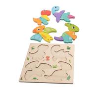 WEKADRIN Montessori Wooden Jigsaw Puzzle Set Shape Sorter for Preschool Boys Early Learning Educational Game Enhancing Spatial Imagination Hand Eye Coordination Logical Thinking