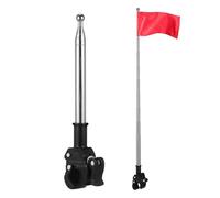 WEKADRIN Motorcycle Handlebar Flag Pole Bracket, 2Pcs Stainless Steel Telescopic Flag Poles with Quick Installation for Cycling and Outdoor Activities
