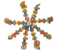 WEKADRIN Multicolored Parrot Chewing with Non-slip Hook Hanging Birdcage Pendant for Large Birds Safe for Parakeets Cockatiels Macaws and Parrots