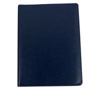 WEKADRIN Multifunctional Business Portfolio Folder Blue PU Leather Document Organizer with Large Capacity for Files Business Cards Holder Portable Filing Folder for Office School and Travel