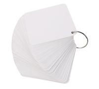 WEKADRIN Multipurpose Blank Flash Cards with Pre-Punched and Metal Binder Rings Double-Sided Notecards for Studying DIY Notes Vocabulary and Message Recording