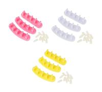 WEKADRIN Nail Art Display Rack False Nail Tip Stand 9Pcs 12X3Cm Plastic Practice Show Stand for Home Use Professional Salon