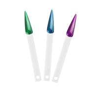 WEKADRIN Nail Display Sticks Nail Color Plates 2 Sets 12X0.8Cm Fan Shaped Plastic Practice Templates with Ring