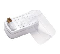 WEKADRIN Nail Drill Bit Organizer Storage Case 30-slot with Cleaning Brush Nail Art Supplies Holder for Manicure and Polishing Head Storage for Professional and Home Use