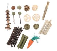 WEKADRIN Natural Chew for Bunny Hamster Guinea Pig Small Pets Teeth Grinding Dental Care Chewing Blocks to Prevent Bad Biting Behavior and Promote Healthy Teeth Maintenance