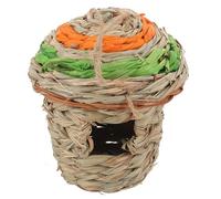 WEKADRIN Natural Grass Hanging Hummingbird Nest House for Outside Woven Birdhouse Feeder Shelter Protecting Birds From Weather and Predators Outdoor Parrot House for Garden and Backyard