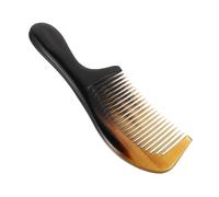 WEKADRIN Natural Ox Horn Comb for Women Static Scalp Massage Tool Handmade Polished Multi Purpose Detangling Hair Comb for Thick Wavy Curly Hair Care Random Color