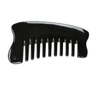 WEKADRIN Natural Ox Horn Multi-functional Wide Tooth Massage Comb for Scalp and Hair Care Portable Pocket Comb for Women and Men Stress Relief Tool to Enhance Shine and Reduce Breakage