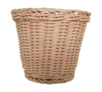 WEKADRIN Natural Rattan Storage Basket 12X14X9Cm, Beige Wicker Organizer Bin for Countertop, Shelf, Makeup Brushes Holder and Small Laundry Hamper for Home and Nursery