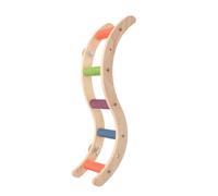 WEKADRIN Natural Wood Parrot Ladder for Small Birds Bird Climbing Bridge for Parakeets Lovebirds Cockatoos Bright Wooden Climbing Ladder and Beak Conditioning Random Color