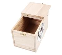 WEKADRIN Natural Wooden Bird House Hanging Nesting Box for Parakeets Budgies Lovebirds Outdoor Garden Decor Shelter Safe Hideaway for Small Birds