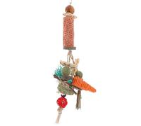 WEKADRIN Natural Woven Chew Toys for Hamsters and Rabbits, Edible Grass Teething Snack, Small Animal Biting Plaything, Comforting Pet Teeth Cleaning Treat for Guinea Pigs and Bunnies