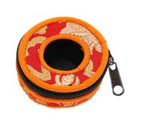 WEKADRIN Nepal Handmade Embroidered Bell Case Small Meditation Bell Storage Bag with Auspicious Pattern Lightweight and Compact for Buddhist Practice