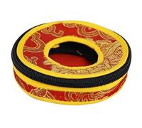 WEKADRIN Nepal Handmade Tingsha Cymbals Storage Pouch with Delicate Propitious Patterns Medium Bell Sleeve Bag for Tibetan Meditation Bells Compact and Design Random Color