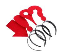 WEKADRIN Novelty 4-pcs Red Symbol Headbands with Arrow, Question Mark, Exclamation Location Signs for Women Party Halloween Holiday Hair Accessories
