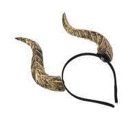 WEKADRIN Ox Costume Headband Demon Crown Halloween Costume Horns Halloween Hair Hoop Demon Horns Headband Devil Ox Gothic Devil Golden Pu