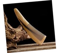 WEKADRIN Ox Horn Comb for Scalp Massage and Detangling Durable Natural Horn Material with Comfortable Handle Static Hair Comb for Women and Men Thick Curved Design for Home Use