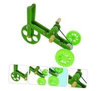 WEKADRIN Parrot Sturdy Bike Shape Bird Training Supplies for Parrots Green Educational Prop for Developing Skills and Entertainment