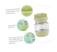 WEKADRIN Pet Bath Scrubber with Built Shampoo Dispenser Soft Silicone Bristle Dog and Cat Cleaning Brush Lightweight Travel-friendly Grooming Tool for Hair Loss Prevention and Muscle