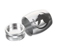 WEKADRIN Pet Rabbit Ashes Urn Small Stainless Steel Memorial Keepsake Container for Bunny Cremation Ashes