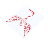 WEKADRIN Phoenix Car Hood Decal Red Vinyl Sticker for Vehicles Uv-Protective PVC Material Self-Adhesive Mythical Bird Design for Suvs Motorcycles and Smooth Surfaces Stylish Auto Body