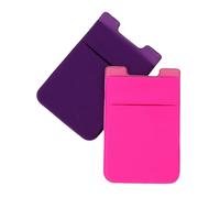 WEKADRIN Phone Wallet Cell Phone Holder Leather Adhesive Patch Stylish Design in Bright Colors for Personal Locker Cash Organizer