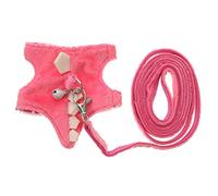 WEKADRIN Pink Pet Harness Vest for Ferrets with Anti-escape Leash Soft Breathable Material for Comfortable Outdoor Walking and Secure Ferret Supply