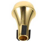 WEKADRIN Plastic Mini Trumpet Mute Abs Material Straight Practice Silencer Brass Instrument Accessory for Trumpet Playing and Performance, Gold