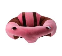 WEKADRIN Plush Floor Seat Support Cushion for Sitting Up Non-Slip Lounger Sofa Chair in Pink and Brown Soft Cushion for Learning to Sit Eat and Play